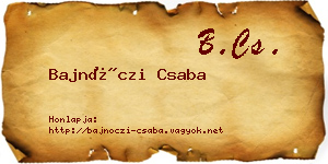Bajnóczi Csaba névjegykártya