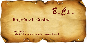 Bajnóczi Csaba névjegykártya